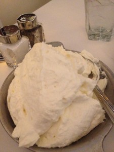 Lots and lots of whipped cream!