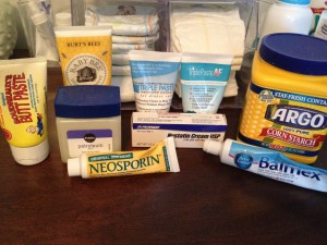 Just some of the attempted diaper rash remedies.