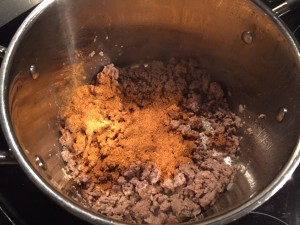Seasoning the meat